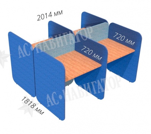 Секция для колл-центра 4-местная AC98.2.2RV