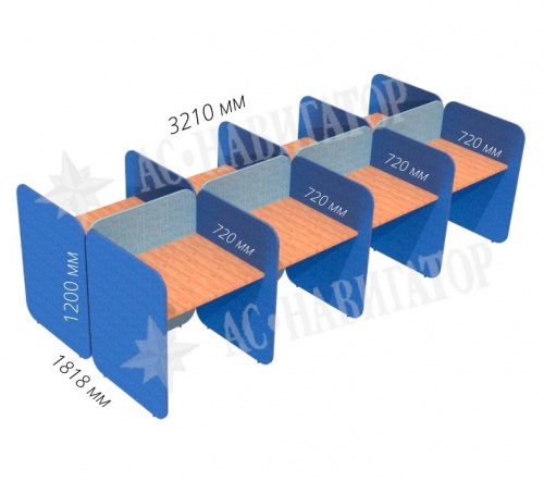 Секция для колл-центра 8-местная AC78.4.4RV