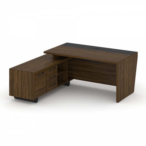 Стол руководителя с тумбой COR.SRT-18RV(L) Corner