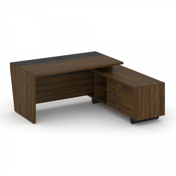 Стол руководителя с тумбой COR.SRT-18RV(R) Corner