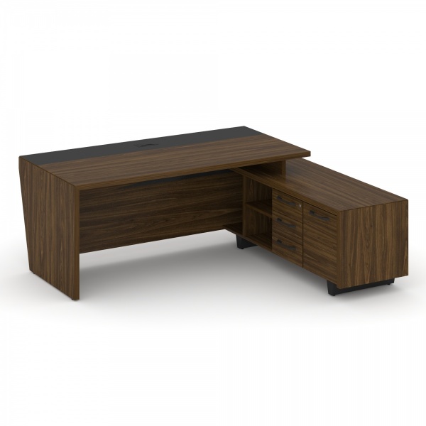 Стол руководителя с тумбой COR.SRT-20RV(R) Corner