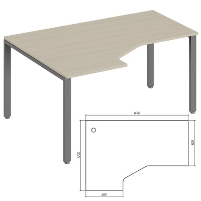 Стол угловой на металле AC156LTRPX Пойнт