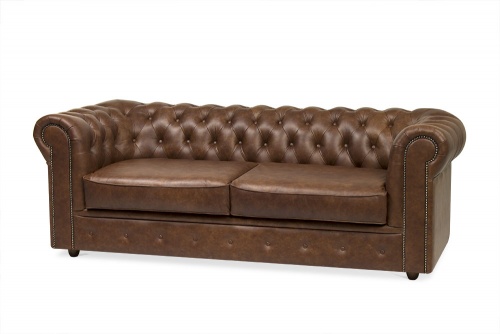 Двухместный диван из кожи "Честер-люкс" ЧЛ-2MB