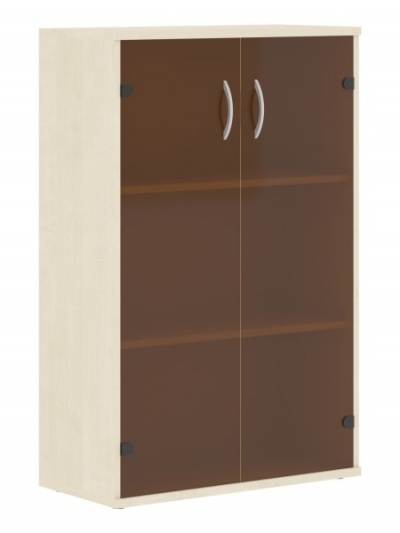 Шкаф для бумаг средний со стеклом ALG-77-122 Альфа