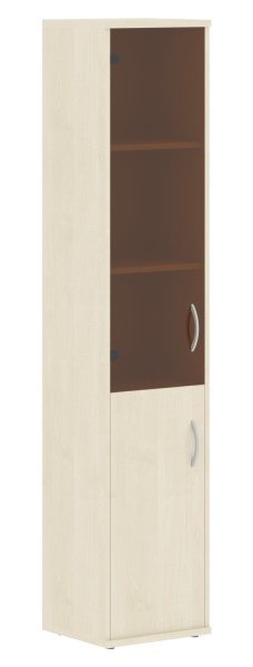 Шкаф высокий узкий со стеклом ALG-56-200 Альфа