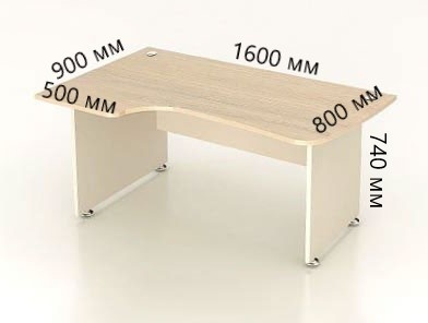 Стол эргономичный радиусный МК-32ЛЕВ