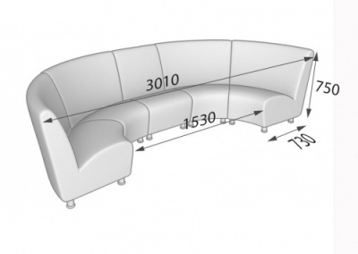 Полукруглый диван ACMX2DMV