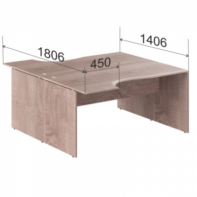 Стол угловой двойной W2CET149.2 Wave