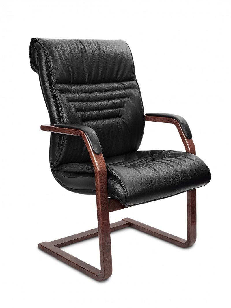 Кресла для совещаний на каркасе из дерева