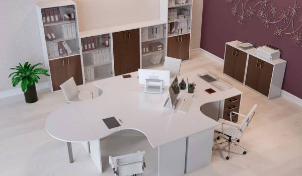 Офисная мебель "АРГО", цвет: Белый/Венге