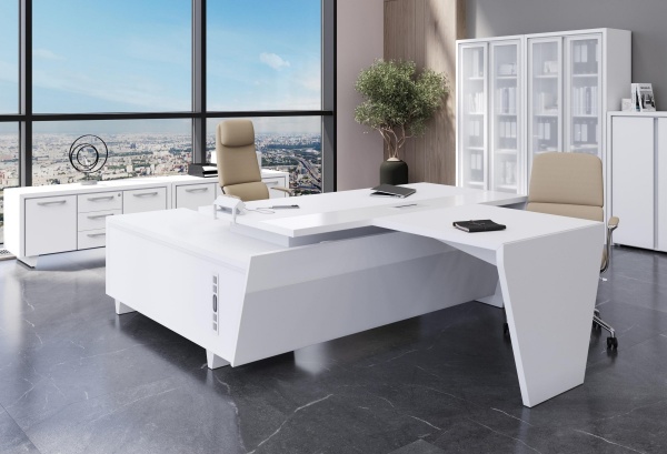 Цвет: "Белый бриллиант/белый", кабинет руководителя "Corner"