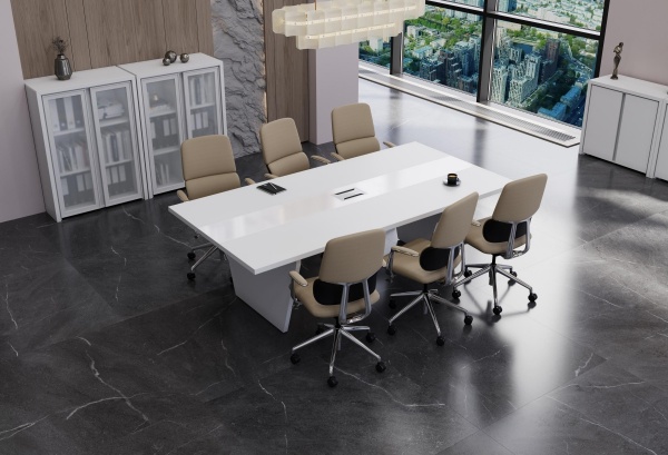 Цвет: "Белый Бриллиант", стол переговоров "Corner"