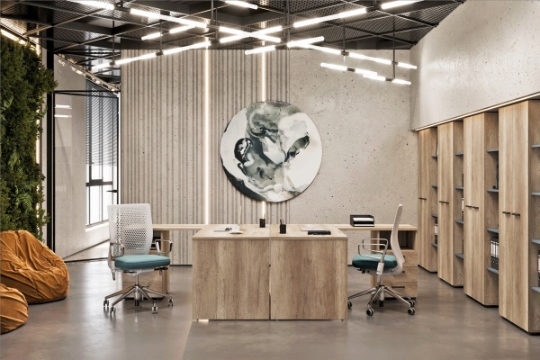 Мебель для сотрудников "LEMO". Цвет: "Дуб Каньон"