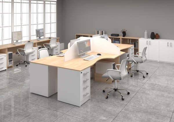 Офисная мебель "АРГО", цвет: Бук / Серый
