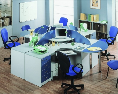 Офисная мебель "АРГО", цвет: Серый / Синий