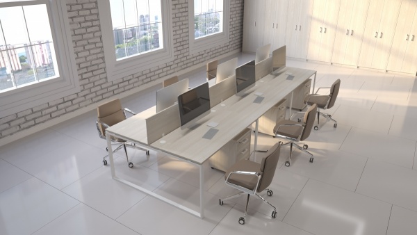 Офисная мебель "АРГО", цвет: Шимо светлый/Белый