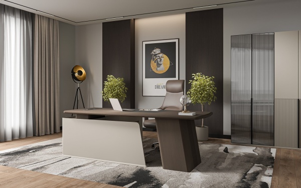 ASTON-кабинет руководителя, цвет:дуб дюваль/серый кварц