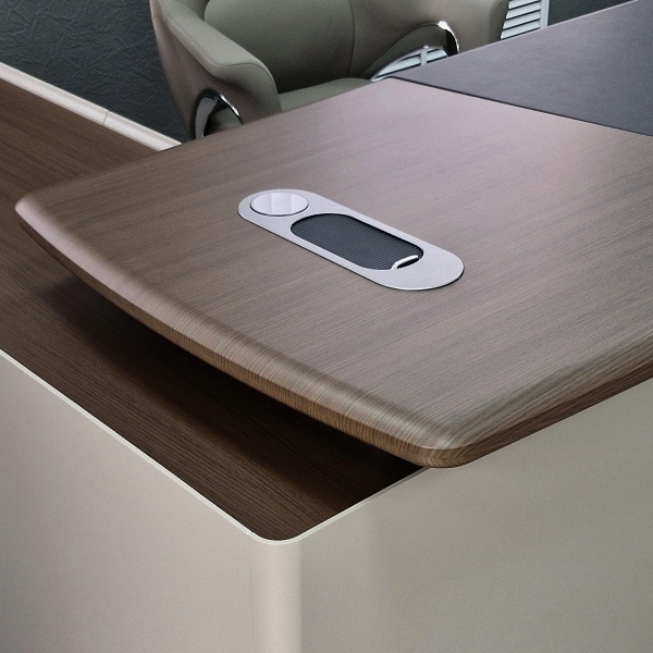 ASTON-стол руководителя, цвет:дуб дюваль/серый кварц