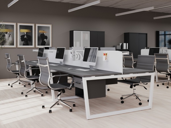 цвет:антрацит-белый металл, столы на Т2 опорах -трапециях