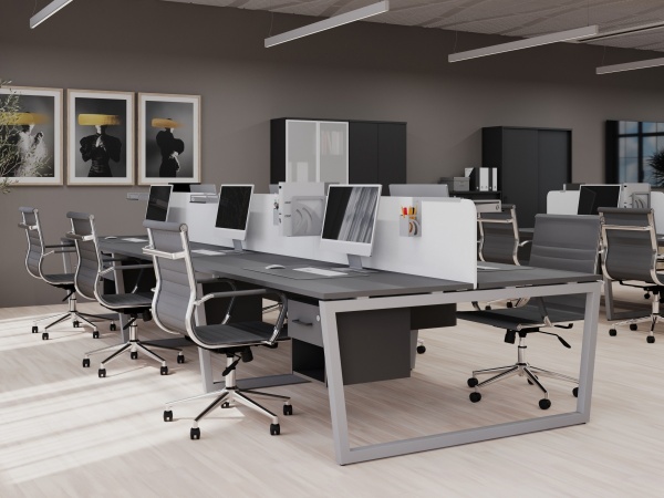 цвет:антрацит-серый металл, столы на Т2 опорах-трапециях