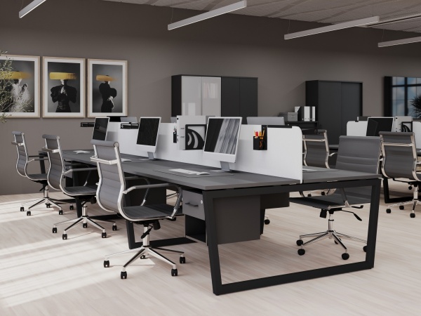 цвет:антрацит-чёрный металл, столы на Т2 опорах-трапециях