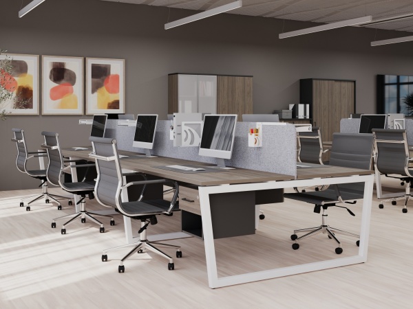 цвет:вяз-белый металл, столы на Т2 опорах -трапециях