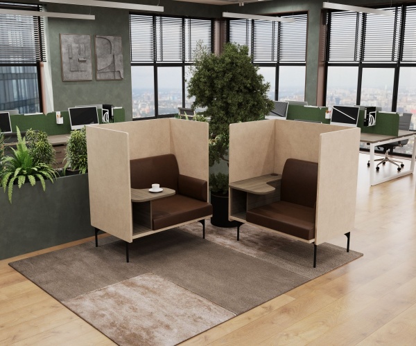 диван со столиком для коворкинга