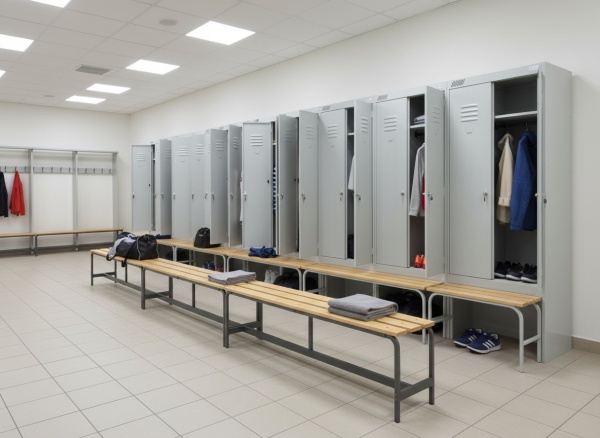 скамья в раздевалку в бассейне